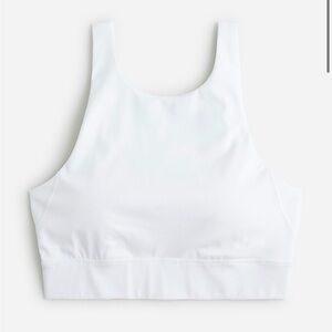 JCREW cloudstretch high-neck sports bra - white